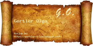 Gertler Olga névjegykártya
