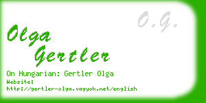 olga gertler business card